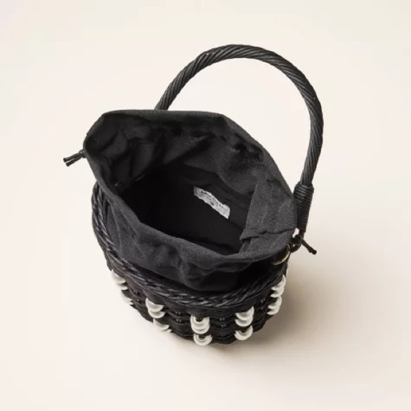 Polybagged Kate Spade x Target Pearl Basket Bucket Bag in Black, NWT - Picture 3 of 5